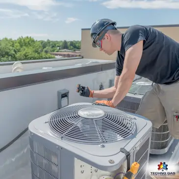 HVAC Technician installing new equipment