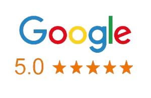 5-star rating on Google